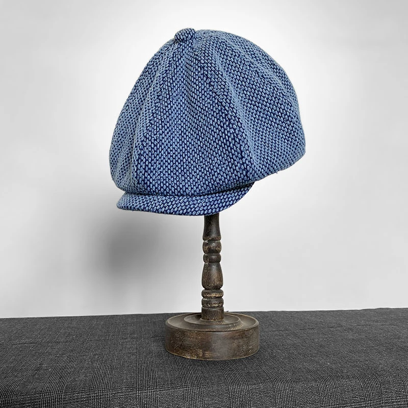 

2021 New Blue Women Denim Octagonal Cap Men Newsboy Hat Uniex Casual Fashion Beret Women Painter Cap Blm306