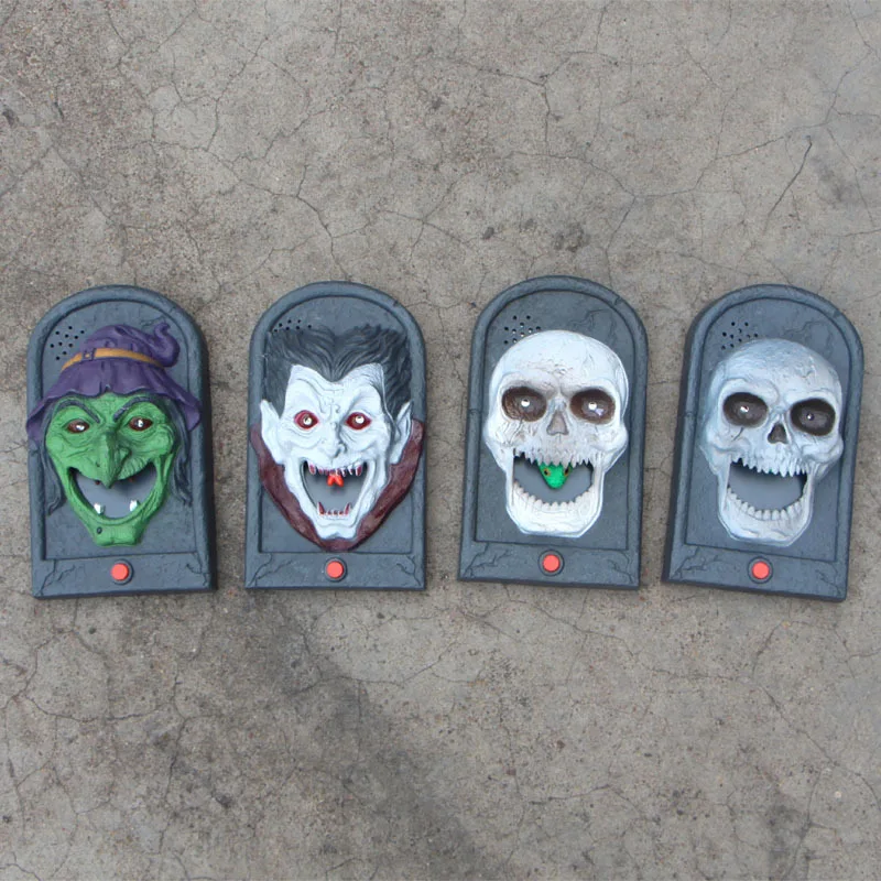 2 шт. Хэллоуин дом с привидениями Танцы реквизит жутким черепом ведьма дверной