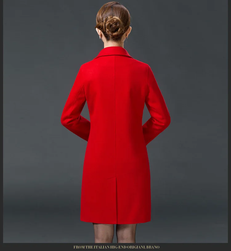 Длинное шерстяное пальто для женщин размера плюс и куртки зимнее женская одежда