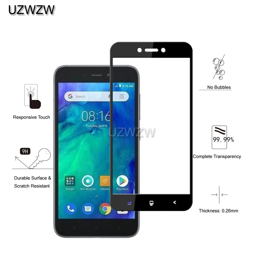 2 шт закаленное стекло для Xiaomi Redmi Go, полное покрытие, защита экрана, защитное закаленное стекло для Xiaomi Redmi Go