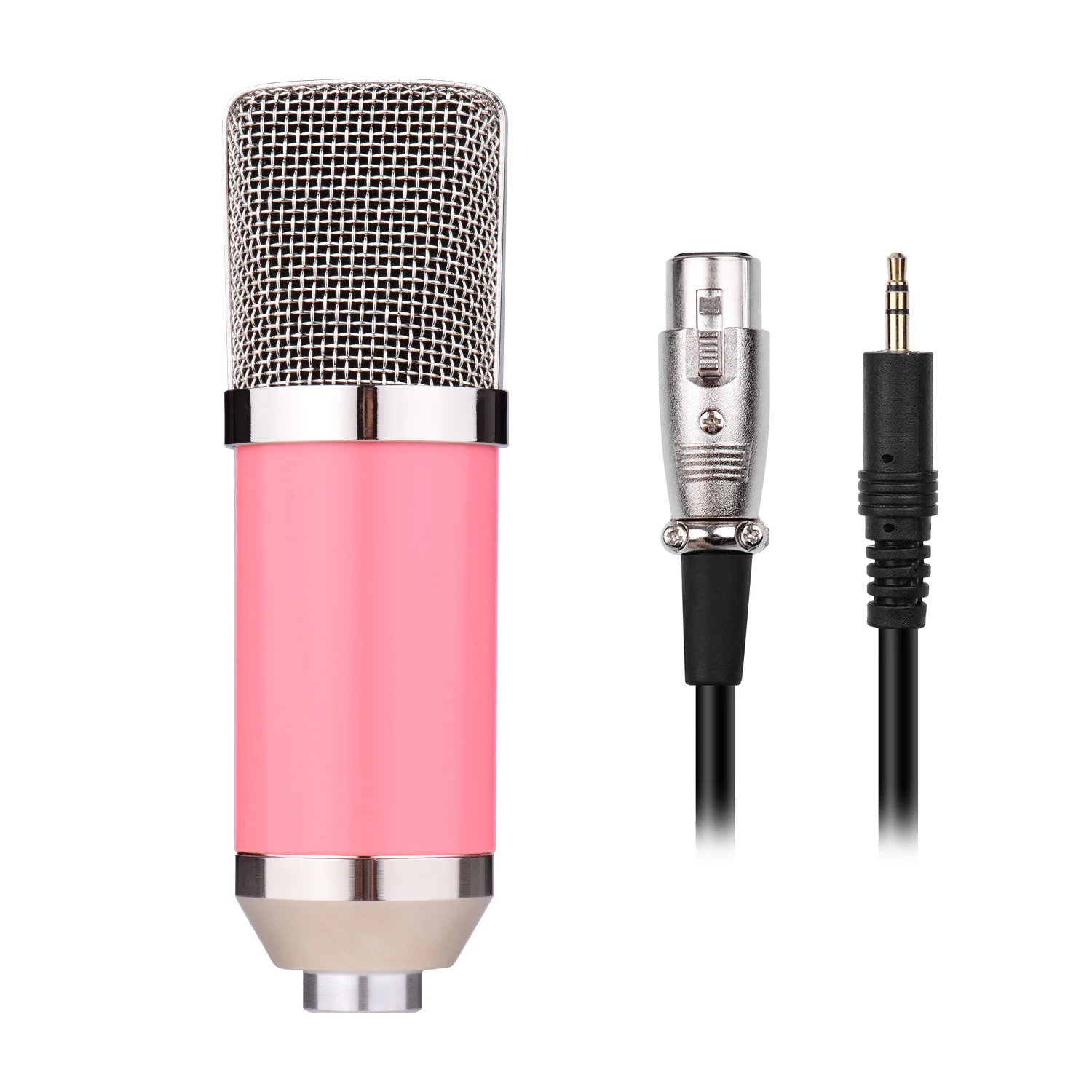 

Broadcasting Condenser Microphone Kit with Mic Windscreen Shock Mount Suspension Scissor Arm Stand Clamp Pop Filter Audio Cable