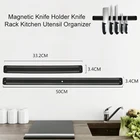 Магнитный держатель для кухонных ножей, подставка для кухонных ножей, настенная Магнитная полоска для кухонных блоков, кухонные аксессуары для хранения