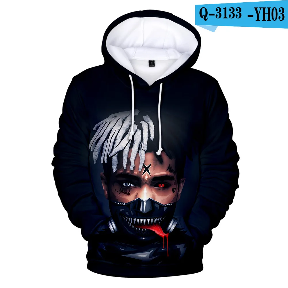 Стиль печати рапер Xxxtentacion толстовки для мужчин/wo мужчин известный бренд модные мужские толстовки Крутая толстовка Xxxtentacion одежда - Цвет: 3D