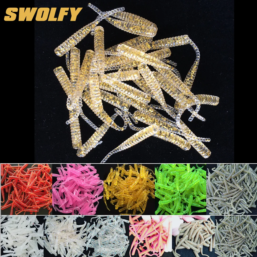 Swolfy 250 шт./лот, силиконовая приманка-червь, 4 см, 0,4 г, Мягкая приманка для ловли карпа, искусственная приманка iscas para pesca, рыболовные снасти
