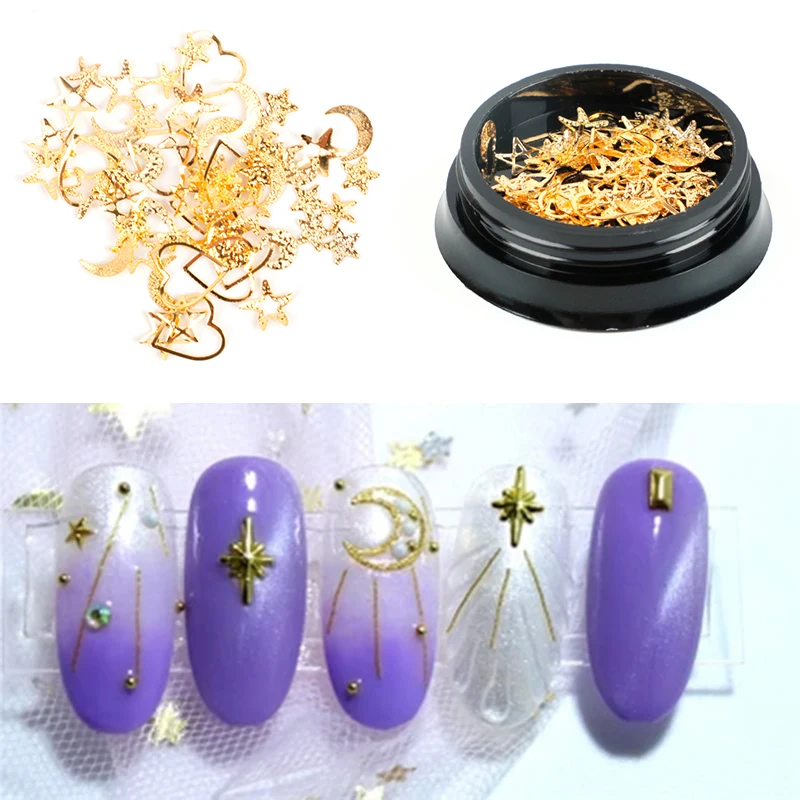 Наклейки на ногти золотого и серебряного цвета украшения для ногтей из страз