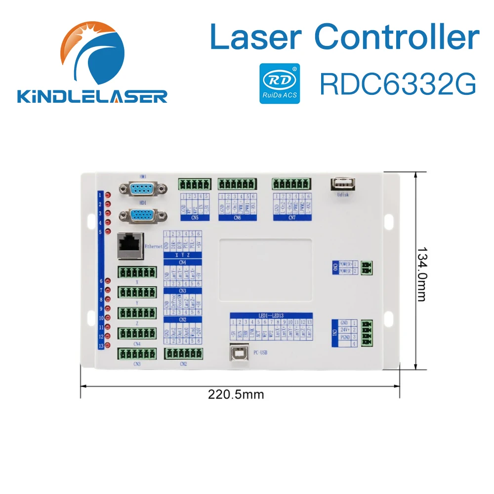 KINDLELASER Ruida dr 6332G Co2 лазерный контроллер DSP для лазерной детской лампы | Инструменты