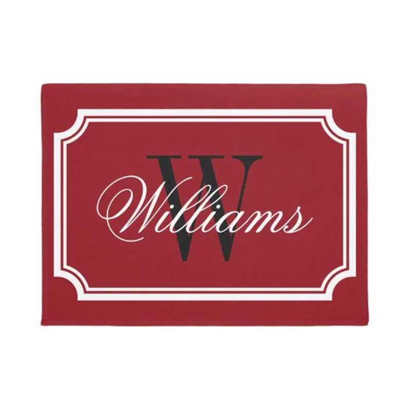 Цветочный геометрический монограмма индивидуальные Семейные буквы дверной