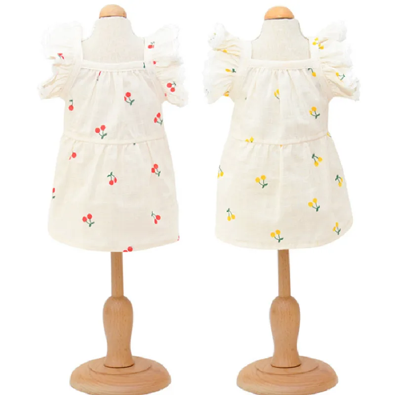 Летнее платье для собак шляпа кепка кошек щенков одежда маленьких йоркширских