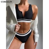 new black and white stripe push up bikini sets sexy swimsuit two pieces swimwear bathing suits womens swimming suit