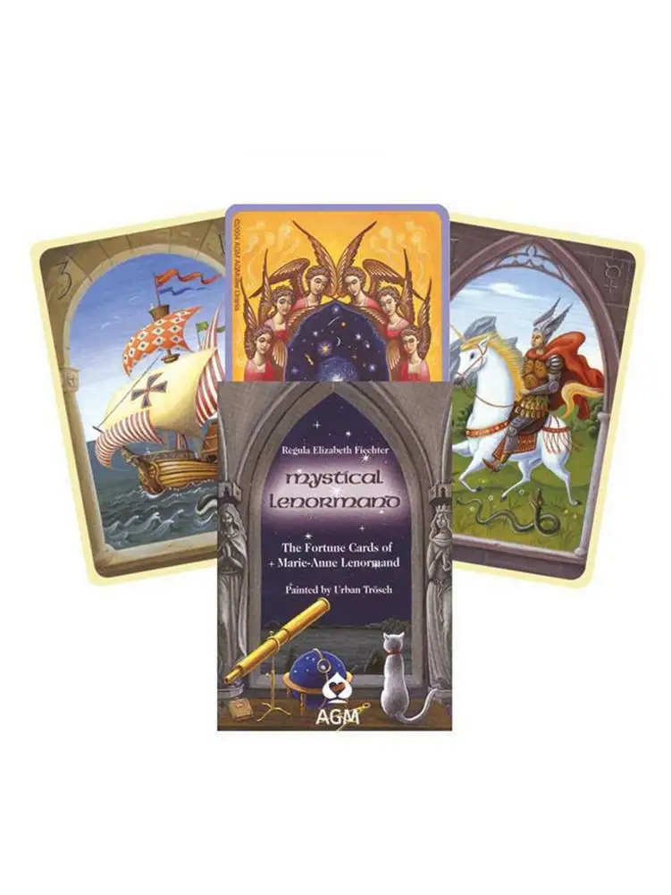 36 шт. карточки для Таро с накладным покрытием мистических игр Lenormand изображением