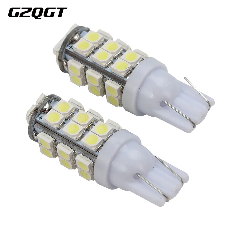 Светодиодные лампы 100X T10 белого красного синего цвета 1210 3528 28 светодиодов W5W