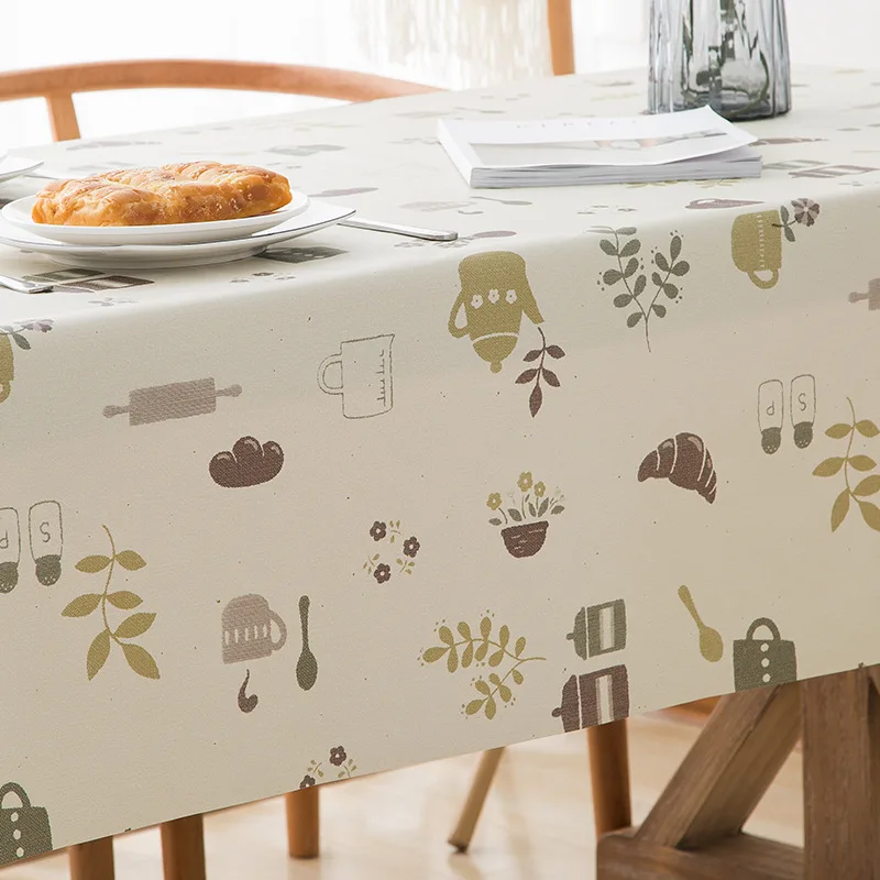 Simanfei ПВХ скатерть водостойкая обеденная декоративная масляная салфетка