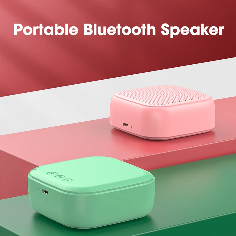 Bluetooth Динамик s розовый Колонка сабвуфер мини звуковая коробка портативный