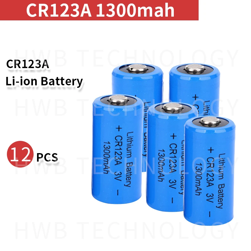 12 шт. 3В CR123A CR 123A ячейка литиевой батареи 1300 мА/ч CR123 CR17335 CR17345 16340 LiMnO2 сухая
