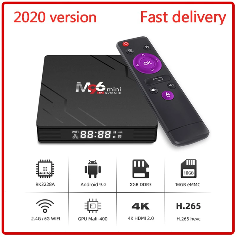 Новейшая Мини Смарт ТВ приставка M96 Android 9 0 4K HD Youtube Google 2 4 и 5 0G Wi Fi Bluetooth
