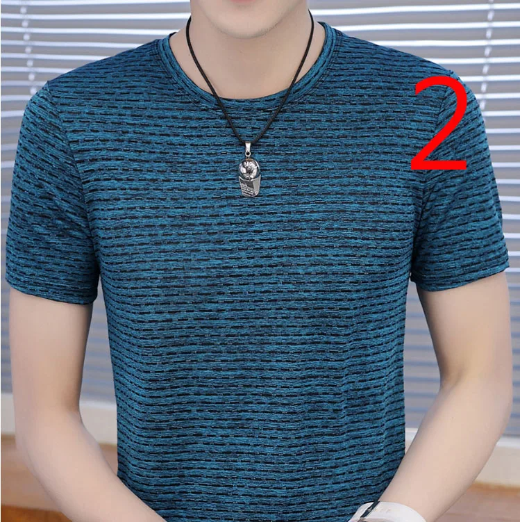 

Ice silk short-sleeved t-shirt men's tide brand thin section half-sleeved shirt trend Korean version of the self-cultivation pr