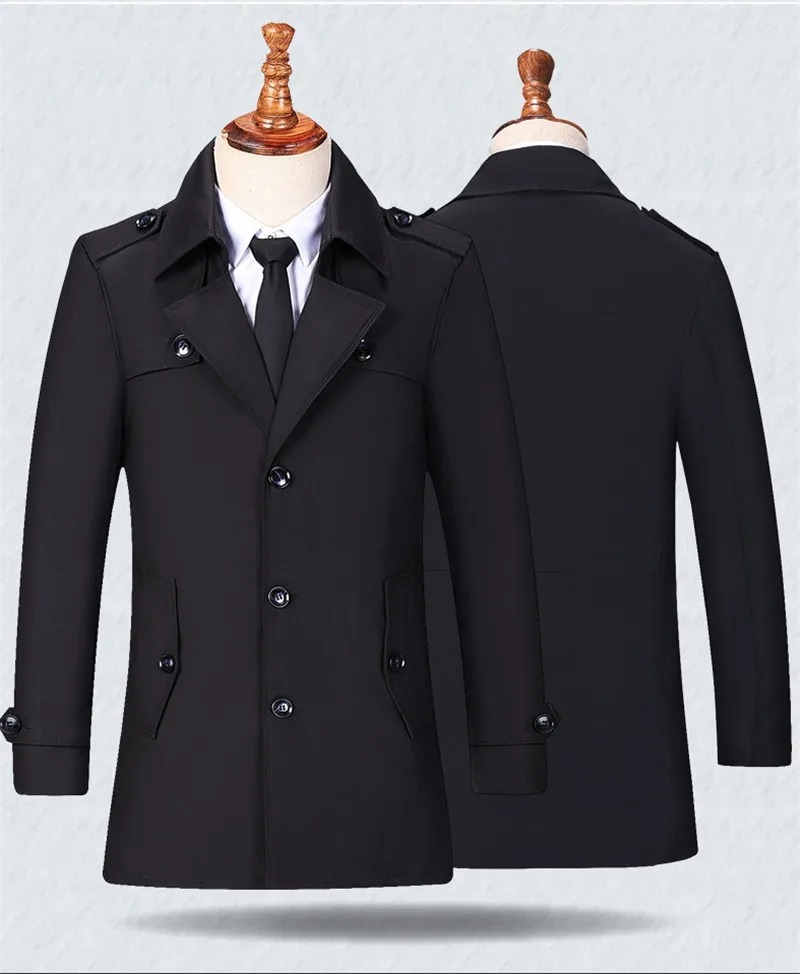 Английский стиль длинный Тренч для мужчин 2019 осень зима новинка умный бизнес