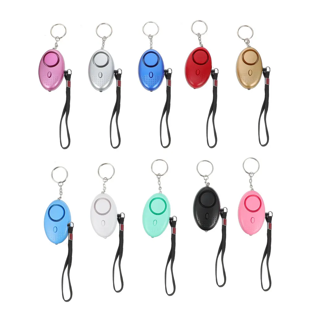 

10pcs Safe Sound Personal Alarm Emergency Safety Alarm Keychain with LED Light