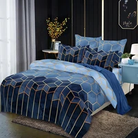 plaid quilt cover geometric soft cover winter warm bed quilt cover nordic bedding sets pillowcase home bed products no bed sheet