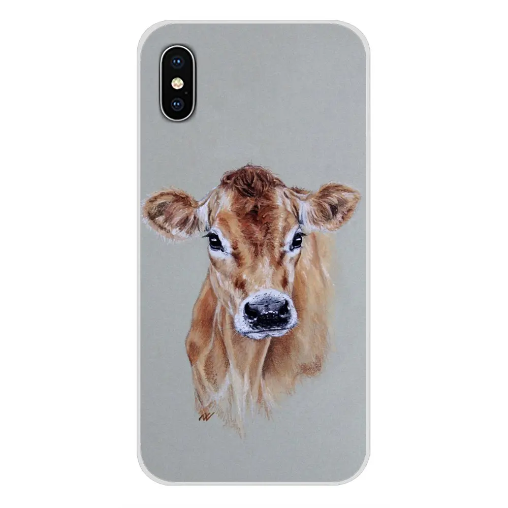 Для huawei G7 G8 P7 P8 P9 P10 P20 P30 Lite Mini Pro P Smart Plus TPU Чехлы для животных крупного рогатого скота корова Акварельная живопись - Цвет: images 3
