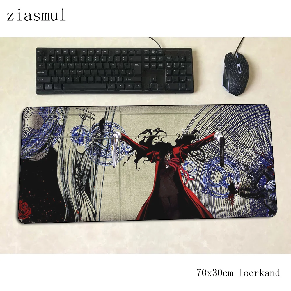 

hellsing mouse pad Popular Computer mat 700x300x3mm gaming mousepad large Mass pattern padmouse keyboard games pc gamer desk