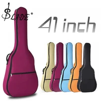 portable 41 inch oxford fabric acoustic guitar double straps padded guitar soft case gig bag waterproof backpack