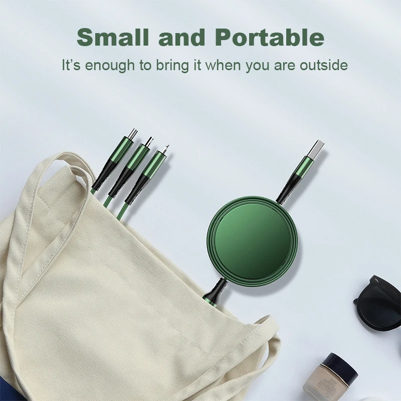 

Nohon Retractable 3 in 1 USB Charging Cable for iPhone Cable Fast Charge Micro USB Type C Cord for Xiaomi Huawei Phone Charger