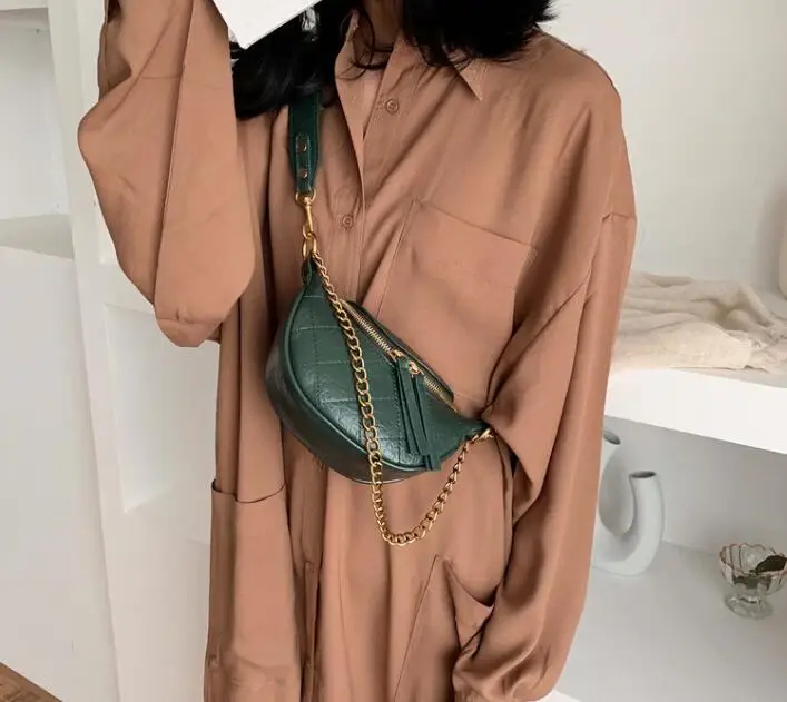small green bolsa feminina Женская модная нагрудная сумка Роскошные сумки женские сумки дизайнерские кожаные сумки через плечо - Цвет: small green