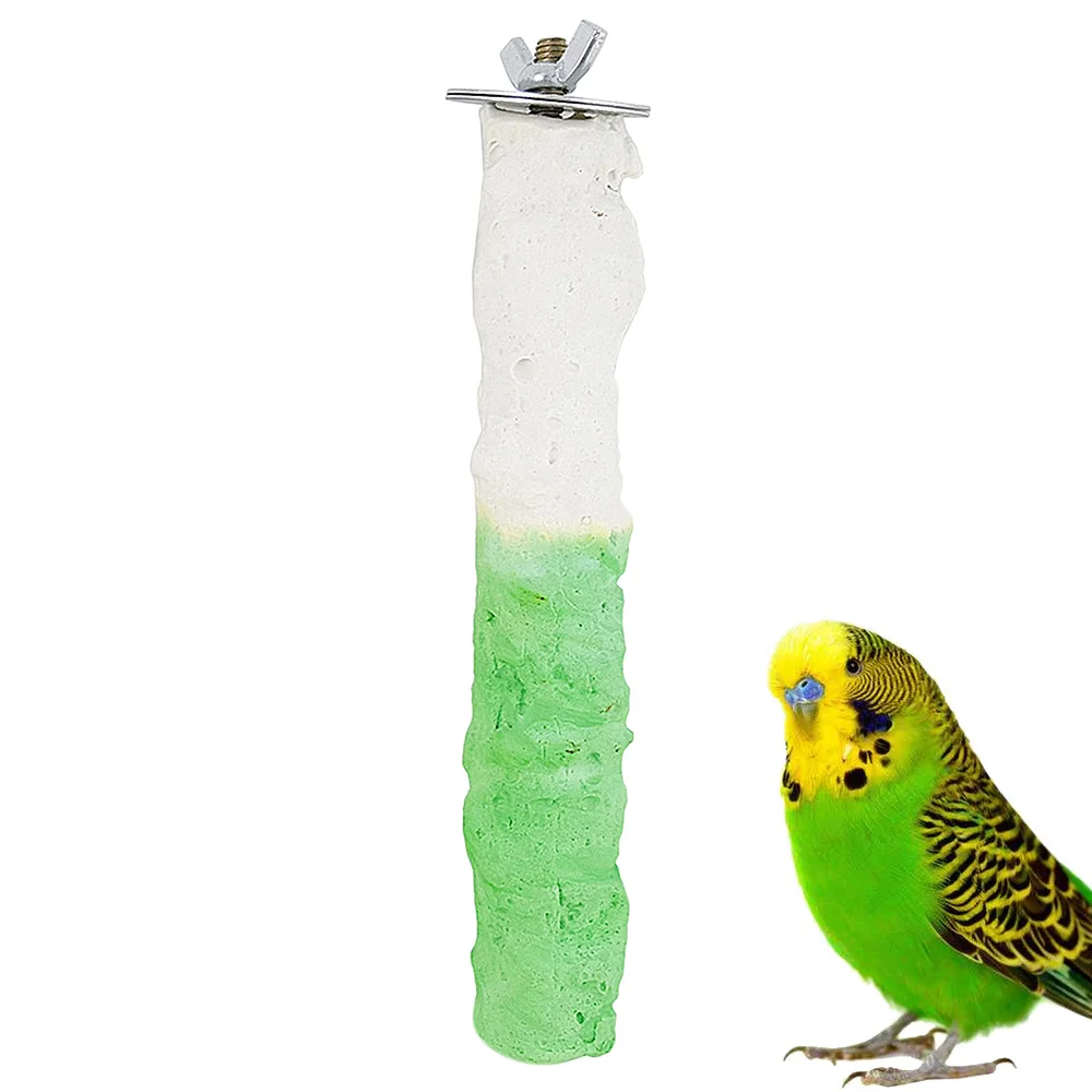 Parrot Standing Stick Bird Activity Toy Climbing Playing Stand Calcium Stone Bar (Random Color) | Дом и сад