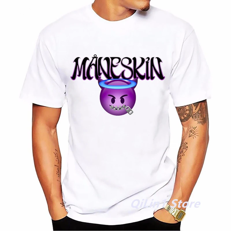 Новейшая крутая футболка с изображением рок-группы Maneskin женские летние топы