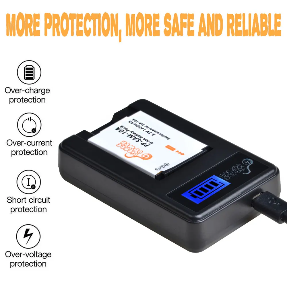 2 шт. Аккумулятор для камеры SLB10A SLB 10A и зарядное устройство USB с ЖК экраном Samsung EX2F