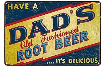 

metal tin sign Dad's Old Fashioned Root Beer Poster Poster Bar Cafe Garage Wall Decor Retro Vintage 7.87 X 11.8 inch