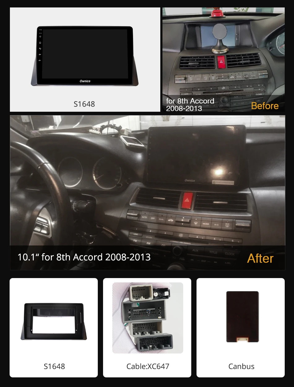 Ownice 8-ядерный Android 9 0 k3 k5 k6 автомобильный DVD-плеер для Honda Accord 8th 2008 2009 2010 2011 - 2016 GPS 4G 360