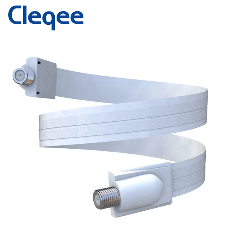 Cleqee 2 шт. плоский коаксиальный кабель RG6 RG-6 для двери телевизора спутника |