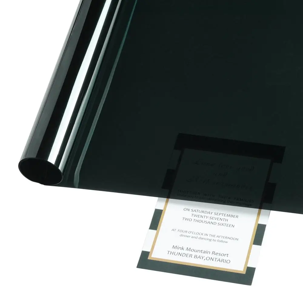 

50cm x 3m Nano Ceramics Dark Black 5% VLT Car Side Window Foils IR 89% UV 99% Anti Look Privacy Window Glass Door Tint Film