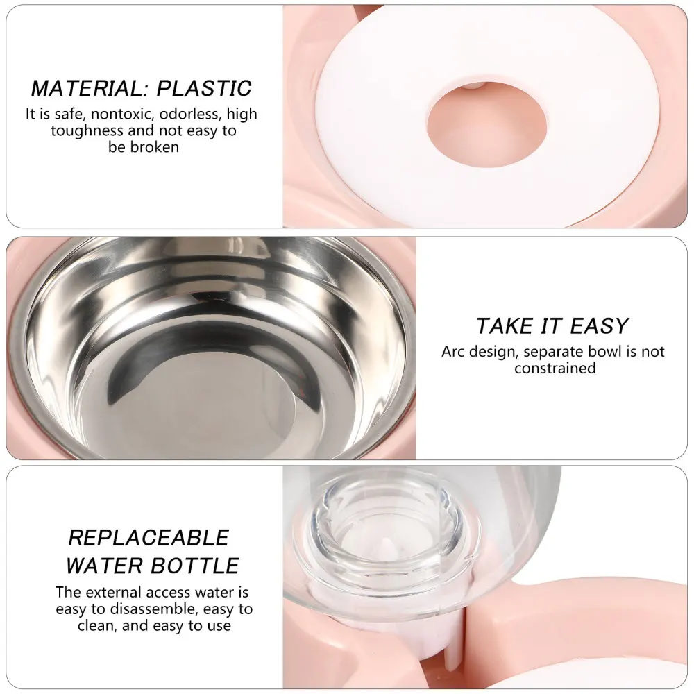 

Automatic Water Dispenser Pet Feeder Dog Feeder Bowl Water and Food Bowl Set