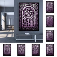 nordic abstract life path deco window wall art canvas painting purple art poster print wall picture for living room home decor