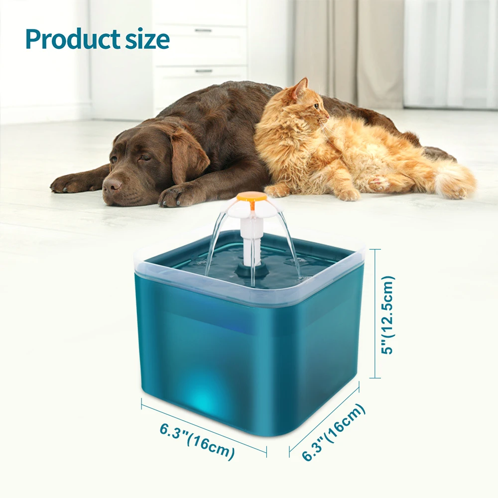 

2L Automatic Pet Cat Water Fountain Filter Dispenser Feeder Bowl LED Light Smart Dog Cat Water Dispenser Pet Drinking Feeder