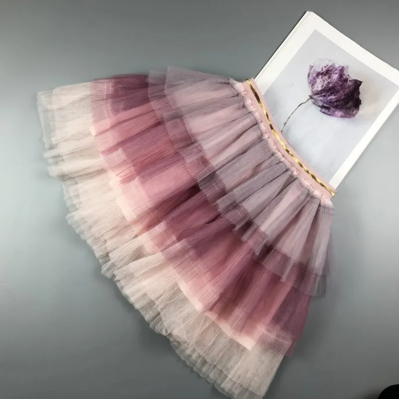 Юбка принцессы для девочек бальная юбка пачка из сетчатой ткани балетная одежда