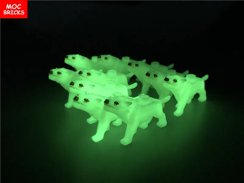Набор фигурок MOC 20 шт./лот светящиеся фигурки волка сделай сам Обучающие