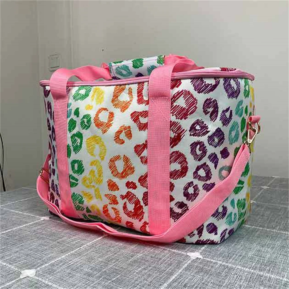 

Leopard Insulated Cooler Cow Pattern Large Capacity Outdoor Picnic Food Storage Bags Tie Dye Floral Summer Fashion Travel Bags
