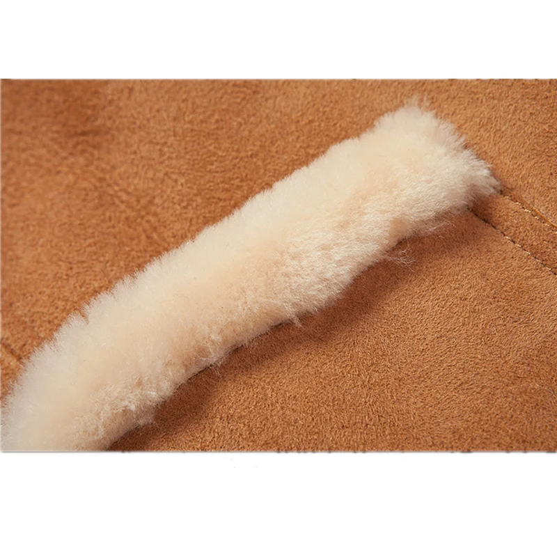 Sani европейский и американский овечий мех Мужское пальто средней длины тонкая