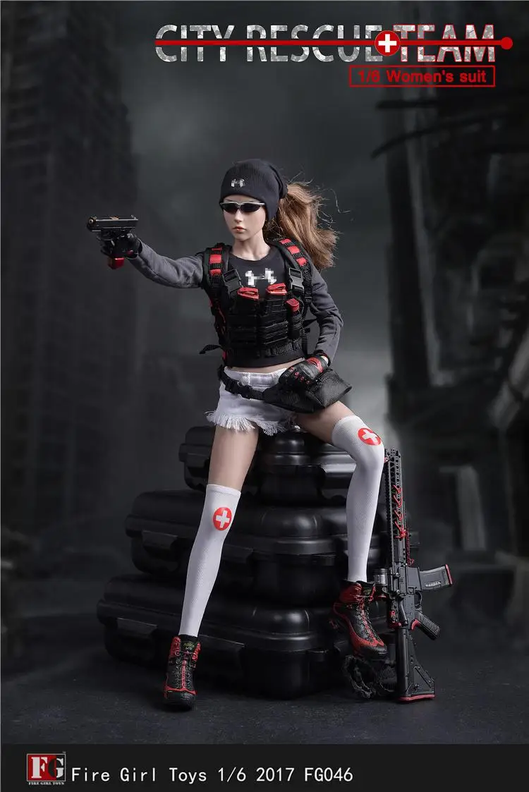 Mnotht 1:6 женский костюм 12 дюймов солдат фигурка тела город Спасательная команда