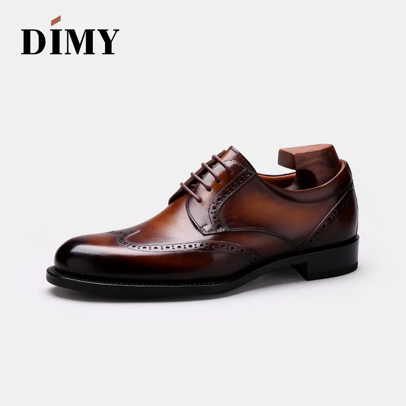 2019 DIMY кожаная обувь мужская деловая модельная Молодежная трендовая повседневная