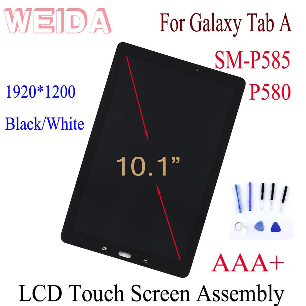 Сменный ЖК экран WEIDA 10 1 дюйма для Samsung Galaxy Tab A P580 P585 P580N дигитайзер сенсорного