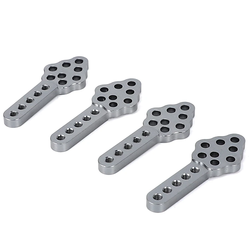 

4 Pcs CNC Metal Shock Absorber Mount Adjust Height Angle Stand & 1 Set Metal Chassis Pull Rods Drag Link