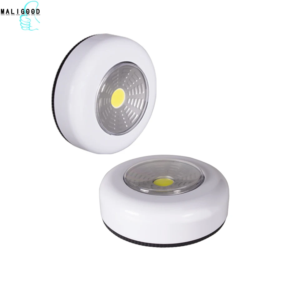 

LED COB Under Cabinet Light With Adhesive Sticker Wireless Wall Lamp Wardrobe Cupboard Closet Emergency Battery LED Night Light