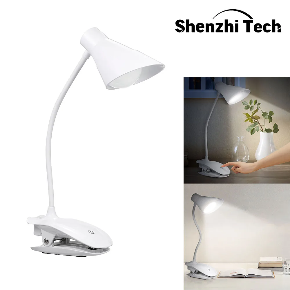 

Светодиодный настольный светильник USB 14 светодиодный светильник для защиты глаз с зажимом светильник для чтения книг с чувствительной сенс...