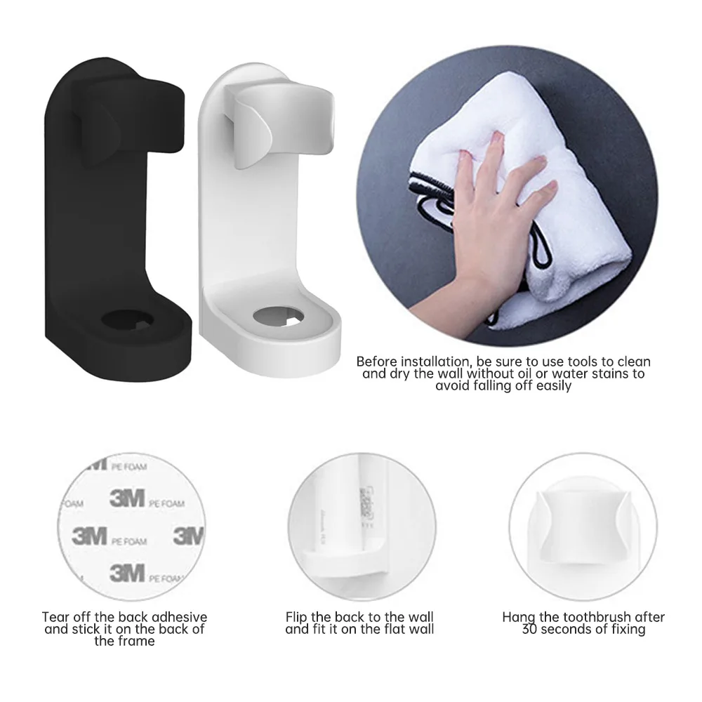 

1Pcs Creative ABS Electric Toothbrush Holder Bathroom Traceless Toothbrush Stand Rack Organizer