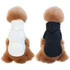 Флисовая Толстовка для собак и кошек, теплая одежда для маленьких собак, одежда для щенков, наряд для щенков, толстовки, мягкий костюм для щенка, черный, белый, синий